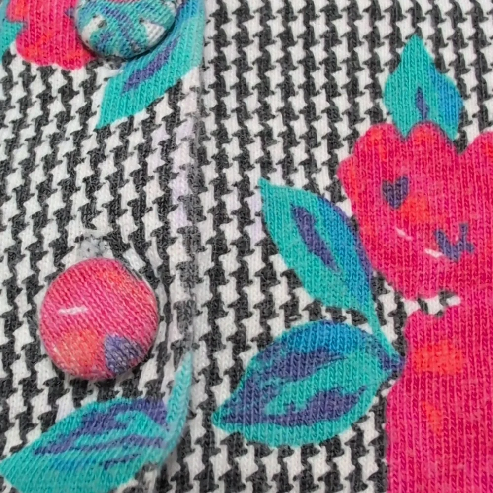 Vintage Kids Dress Toddler Girl Size   4T‎ Hounds tooth And Roses